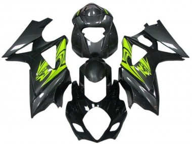 Carénages Moto Suzuki GSXR 1000 2007-2008 - Noir Jaune Néon Vendre