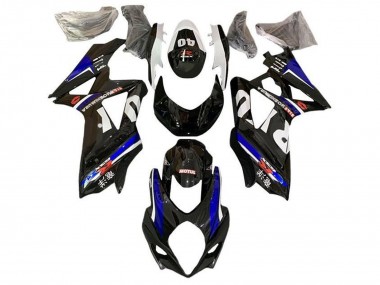 Carénages Moto Suzuki GSXR 1000 2007-2008 - Noir Blanc Bleu Yoshimura Vendre