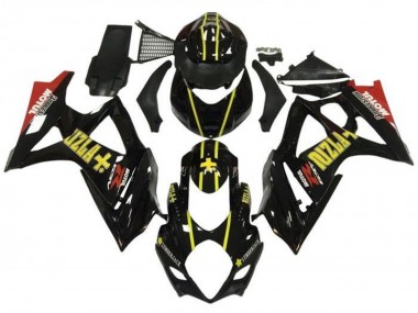 Carénages Moto Suzuki GSXR 1000 2007-2008 - Noir Jaune Rouge Rizla Vendre