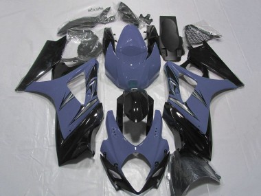 Carénages Moto Suzuki GSXR 1000 2007-2008 - Argent Bleu Noir Brillant Vendre