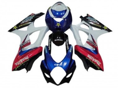 Carénages Moto Suzuki GSXR 1000 2007-2008 - Blanc Bleu Rouge Noir Makita Vendre