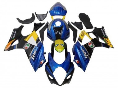Carénages Moto Suzuki GSXR 1000 2007-2008 - Bleu Jaune Noir Requin Vendre
