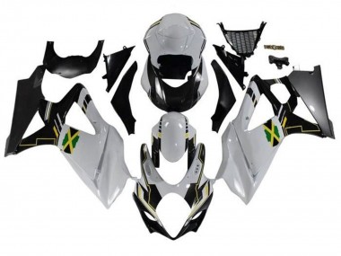 Carénages Moto Suzuki GSXR 1000 2007-2008 - Blanc Noir Jamaica Vendre
