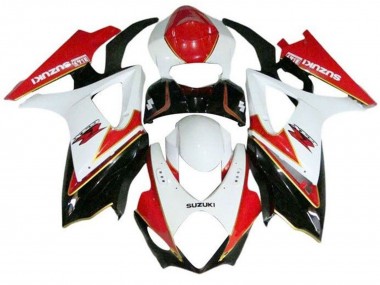 Carénages Moto Suzuki GSXR 1000 2007-2008 - Blanc Rouge Or Noir Vendre