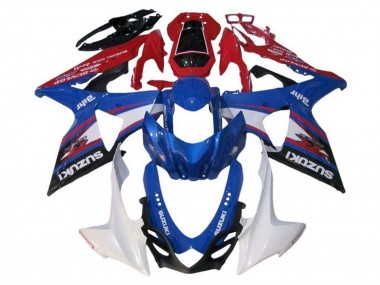 Carénages Moto Suzuki GSXR 1000 2009-2016 - Bleu Blanc Rouge Noir Bande Vendre