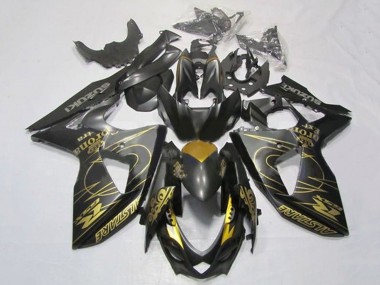 Carénages Moto Suzuki GSXR 1000 2009-2016 - Noir Or Tribal Vendre