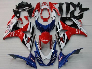 Carénages Moto Suzuki GSXR 1000 2009-2016 - Blanc Rouge Bleu Noir Bande Vendre