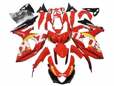 Carénages Moto Suzuki GSXR 1000 2009-2016 - Rouge Jaune Blanc Noir Vendre