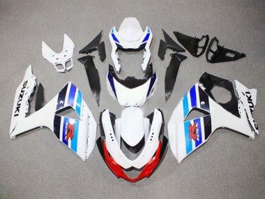Carénages Moto Suzuki GSXR 1000 2009-2016 - Blanc Bleu Rouge Noir Bande Vendre