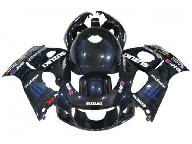 Carénages Moto Suzuki GSXR 600 / GSXR 750 1996-2000 - Noir Bleu Foncé Monstre