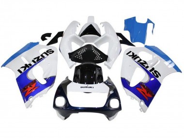 Carénages Moto Suzuki GSXR 600 / GSXR 750 1996-2000 - Blanc Triple Bleu Noir Rouge Vendre