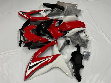 Carénage Moto Suzuki GSXR 600 / GSXR 750 2008-2010 - Blanc Rouge Noir Brillant Vendre