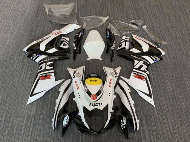 Carénages Moto Suzuki GSXR 600 / GSXR 750 2011-2024 - Blanc Noir Jaune Rouge Tyco