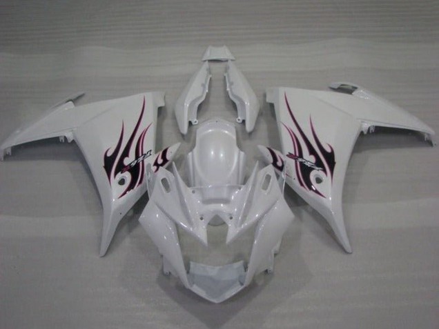 Carénages Moto Yamaha FZ6R 2009-2015 - Blanc Flamme