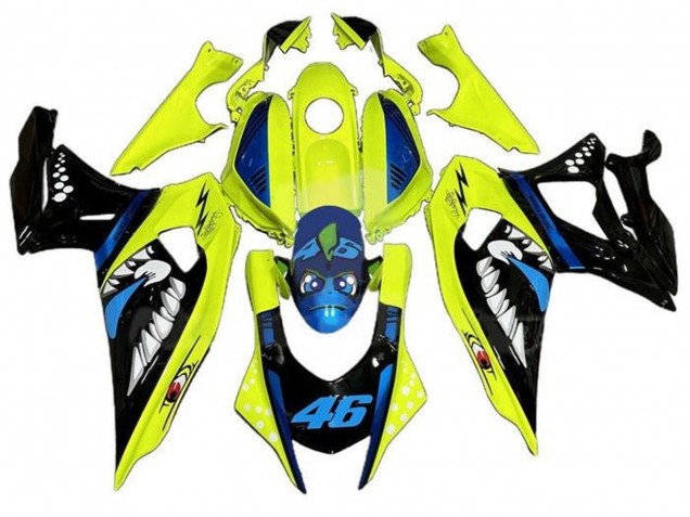 Carénages Moto Yamaha YZF R7 2021-2024 - Jaune Noir Requin