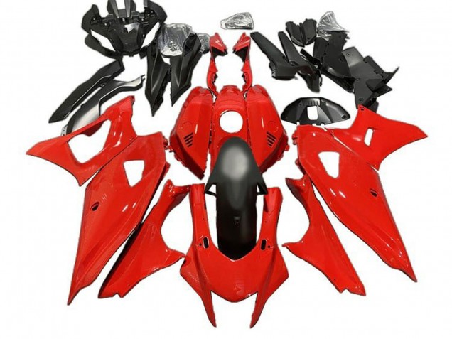 Carénages Moto Yamaha YZF R7 2021-2024 - Rouge Noir Mat