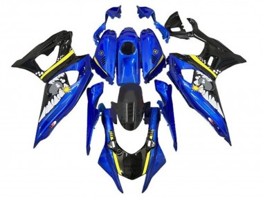 Carénages Moto Yamaha YZF R7 2021-2024 - Bleu Noir Jaune Requin Vendre