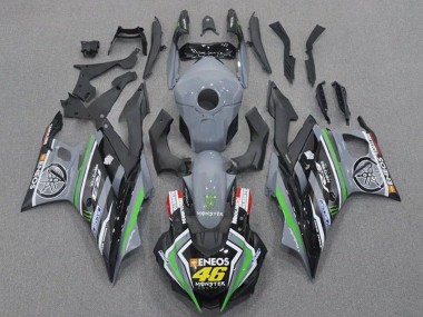 Carénages Moto Yamaha YZF R3/R25 2019-2021 - Gris Noir Vert Noir ENEOS Monstre 46 Vendre