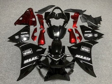 Carénages Moto Yamaha YZF 1000 R1 2009-2011 - Noir Brillant GYTR Rouge Vendre