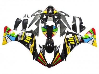 Carénages Moto Yamaha YZF 1000 R1 2009-2011 - Noir Brillant HP Roue Chromatique Vendre