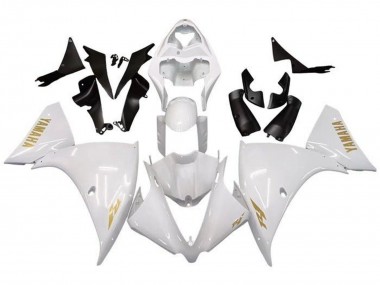 Carénages Moto Yamaha YZF 1000 R1 2009-2011 - Blanc Or Décalque Vendre