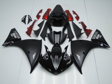 Carénages Moto Yamaha YZF 1000 R1 2009-2011 - Noir Brillant Noir Mat Blanc Décalque Rouge Vendre