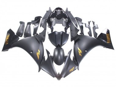 Carénages Moto Yamaha YZF 1000 R1 2009-2011 - Noir Mat Or Décalque Vendre