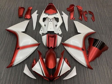 Carénage Moto Yamaha YZF 1000 R1 2009-2011 - Blanc Rouge Vendre