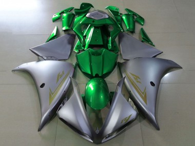 Carénages Moto Yamaha YZF 1000 R1 2009-2011 - Argent Vert Vendre
