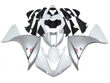 Carénages Moto Yamaha YZF 1000 R1 2009-2011 - Blanc Argent Noir Vendre