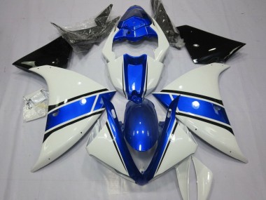 Carénages Moto Yamaha YZF 1000 R1 2009-2011 - Blanc Bleu Noir Vendre