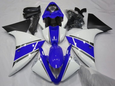 Carénages Moto Yamaha YZF 1000 R1 2009-2011 - Blanc Bleu Argent Noir Mat Vendre
