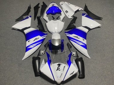 Carénages Moto Yamaha YZF 1000 R1 2009-2011 - Blanc Bleu Argent Noir Bande Vendre
