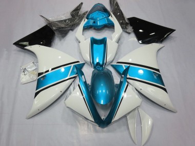 Carénages Moto Yamaha YZF 1000 R1 2009-2011 - Blanc Bleu Clair Noir Vendre