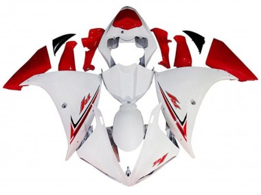 Carénages Moto Yamaha YZF 1000 R1 2012-2014 - Blanc Rouge Vendre