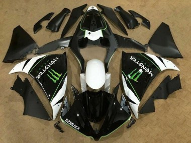 Carénages Moto Yamaha YZF 1000 R1 2012-2014 - Blanc Noir Vert Monstre Energy SZMUXX Vendre