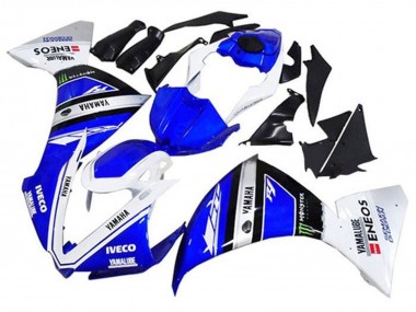 Carénages Moto Yamaha YZF 1000 R1 2012-2014 - Bleu Blanc Noir Vert IVECO Yamalube Monstre Vendre