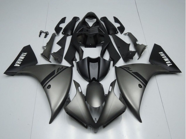 Carénages Moto Yamaha YZF 1000 R1 2012-2014 - Gris Mat Noir Mat Blanc Décalque