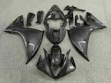 Carénages Moto Yamaha YZF 1000 R1 2012-2014 - Fausse Fibre de Carbone Gris Noir Vendre