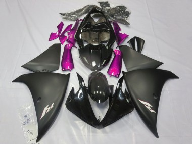 Carénages Moto Yamaha YZF 1000 R1 2012-2014 - Noir Brillant Noir Mat Rose Vendre