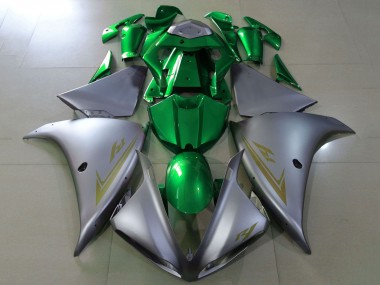 Carénages Moto Yamaha YZF 1000 R1 2012-2014 - Argent Mat Vert Vendre