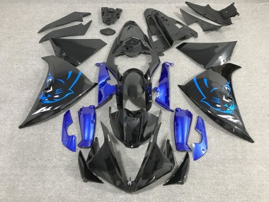 Carénages Moto Yamaha YZF 1000 R1 2012-2014 - Noir Brillant Bleu Panther Vendre
