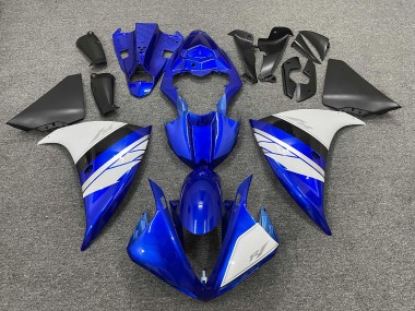 Carénages Moto Yamaha YZF 1000 R1 2012-2014 - Bleu Blanc Noir Vendre