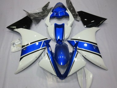 Carénages Moto Yamaha YZF 1000 R1 2012-2014 - Blanc Bleu Noir Vendre