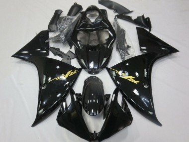 Carénages Moto Yamaha YZF 1000 R1 2012-2014 - Noir Brillant Or Décalque Vendre
