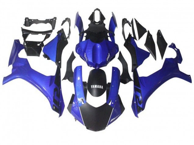 Carénage Moto Yamaha YZF 1000 R1 2015-2019 - Bleu Noir Mat