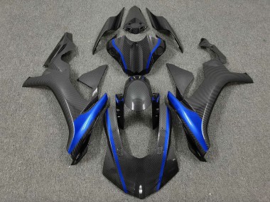 Carénages Moto Yamaha YZF 1000 R1 2015-2019 - Fausse Fibre de Carbone Bleu Vendre