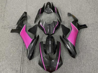 Carénages Moto Yamaha YZF 1000 R1 2015-2019 - Fausse Fibre de Carbone Rose Vendre