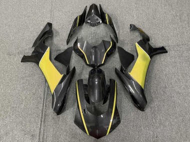 Carénages Moto Yamaha YZF 1000 R1 2015-2019 - Fausse Fibre de Carbone Jaune Vendre