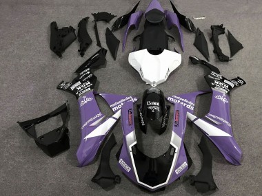 Carénages Moto Yamaha YZF 1000 R1 2015-2019 - Violet Blanc Noir Brillant Motul SAM Vendre